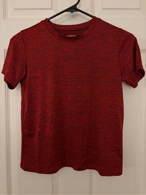 Kids' Red Heather Short Sleeve Crew Tee